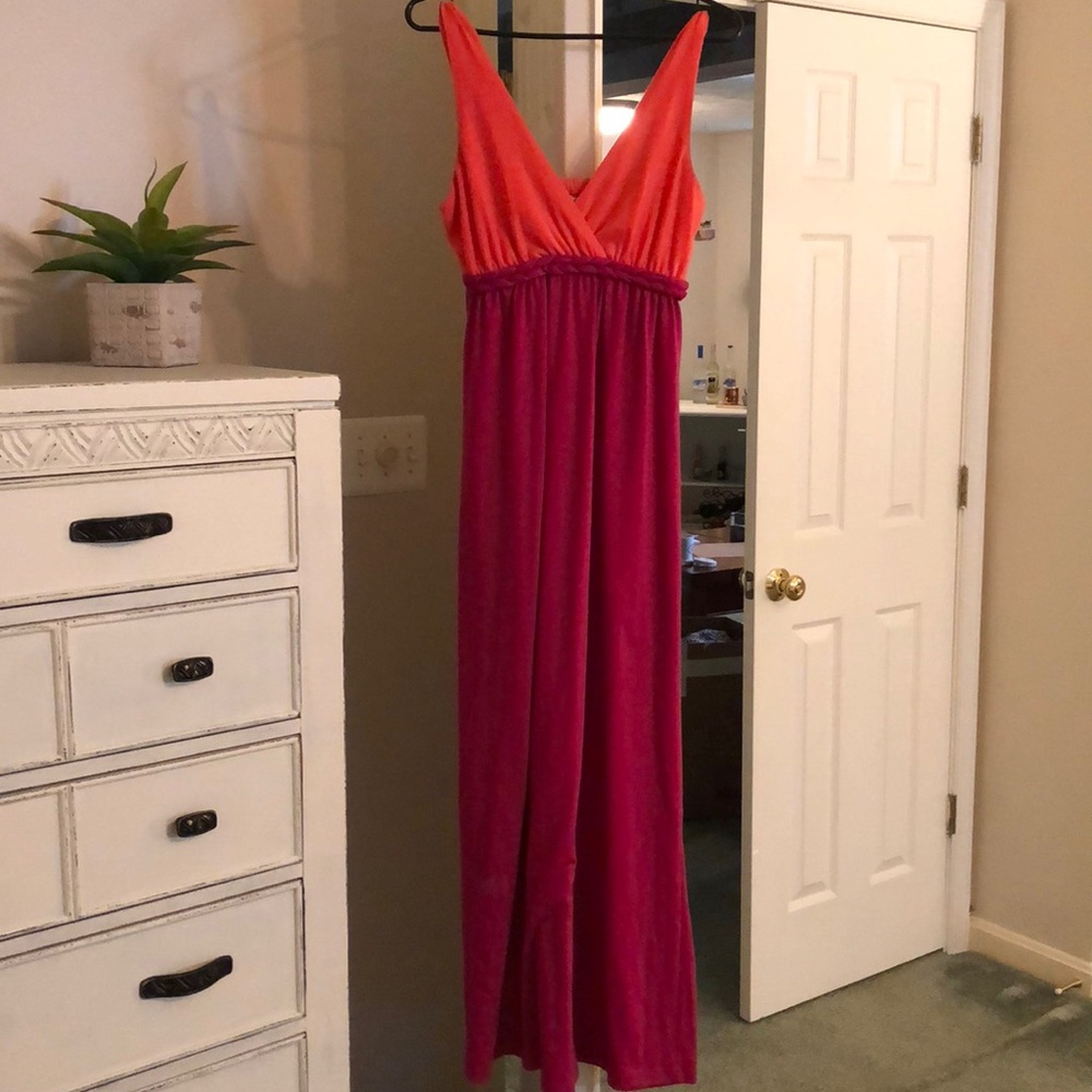 Dual-toned Pink Maxi Dress